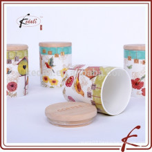 set 3 ceramic tea coffee sugar storage jars